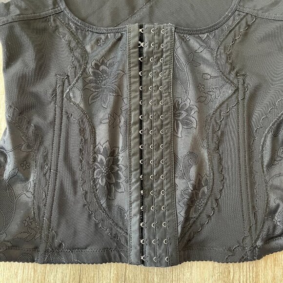 Womens Corset Close Black Tank Top - 3X - Picture 3 of 6